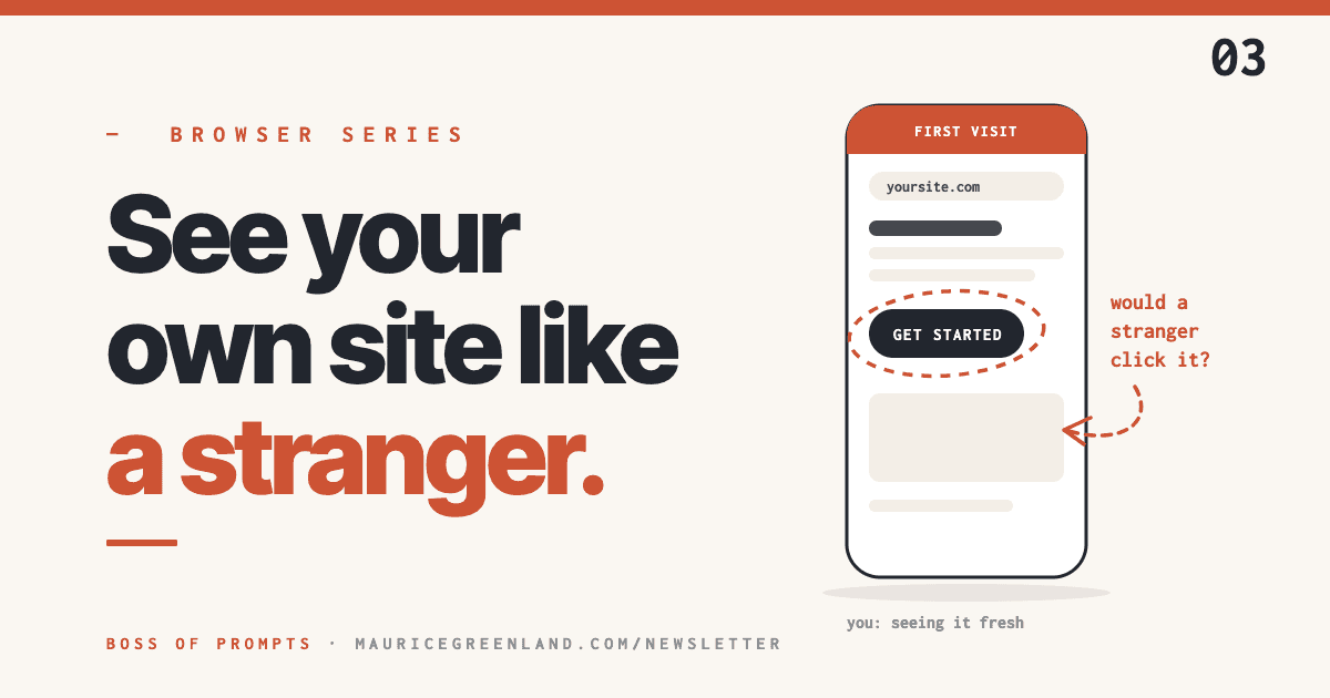 The Cold Walk — see your own site like a stranger