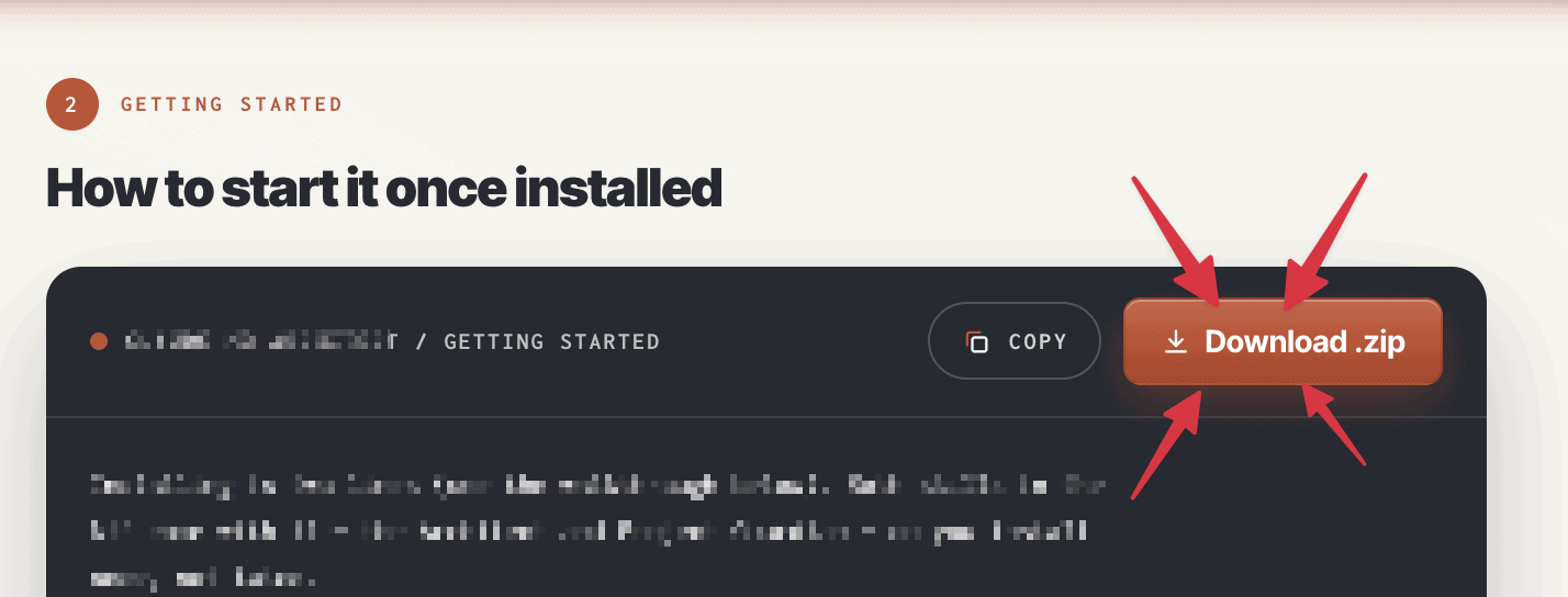 The rust Download .zip button in the dark skill box on this page