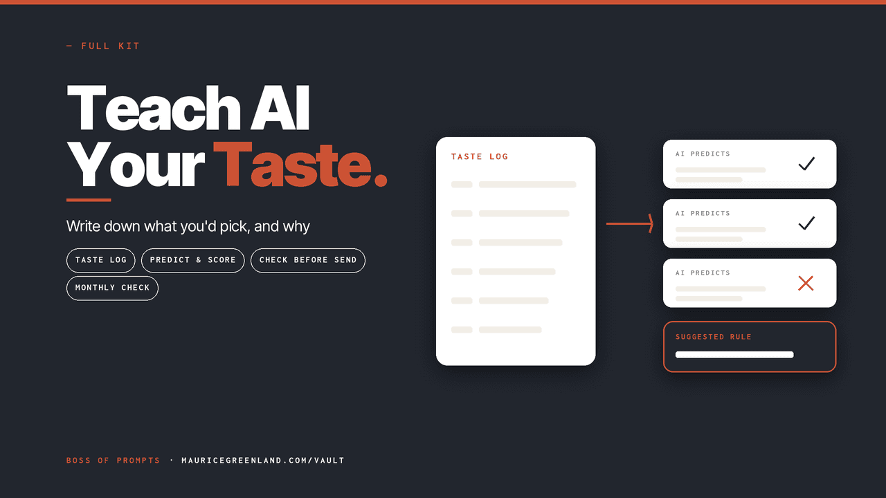 Teach AI Your Taste: The Full Kit