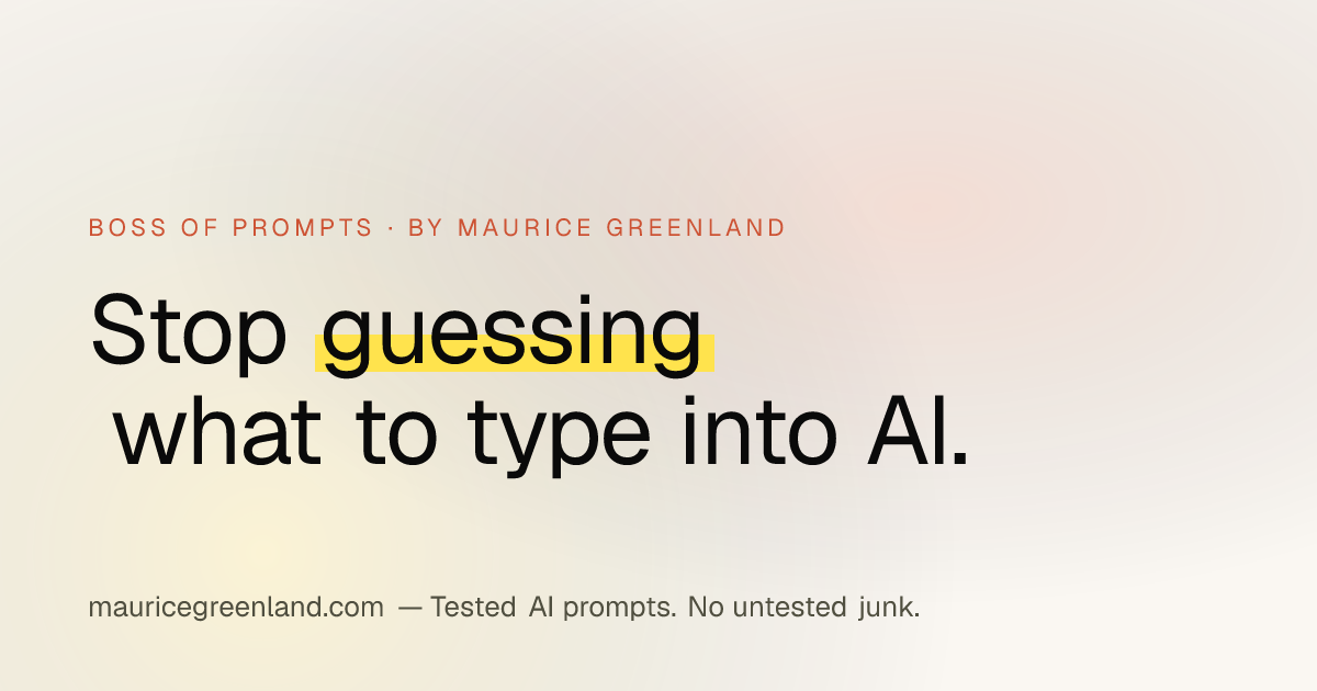 Writing — Maurice Greenland