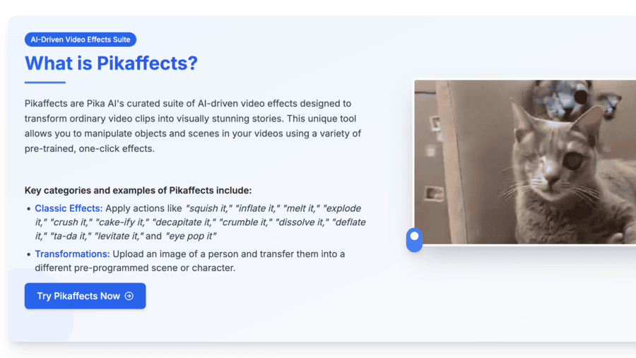 Generate videos with Pikaeffects